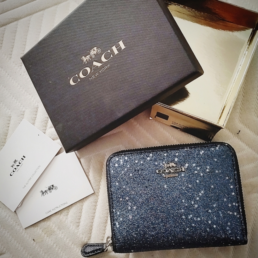 Coach Star Glitter Wallet NWT